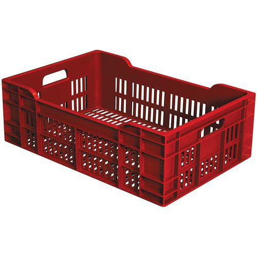 Caisse 600 X 400 Ajourée 40 L - Brique