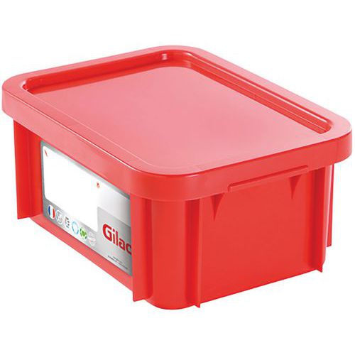 Bac Gerbable Haccp 12l Rouge 395x295x160 + C Ouvercle - Pp -