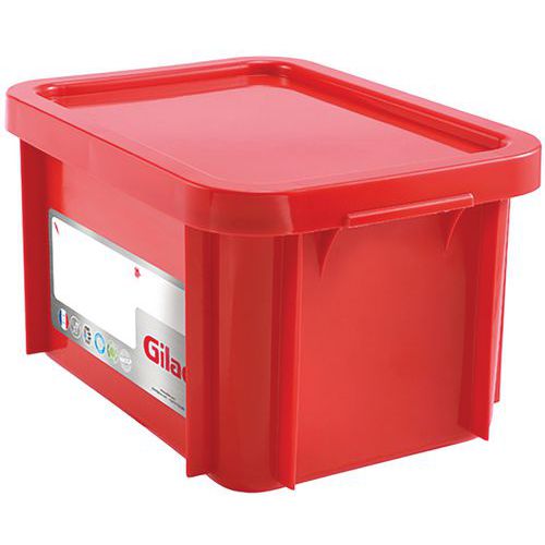 Bac Gerbable Haccp 15l Rouge 395x295x215 + C Ouvercle - Pp -
