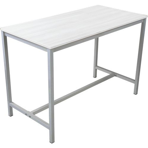 Table Haute 140x100 Ht110 Gris 25mm C. Alu P. 40x40 Alu