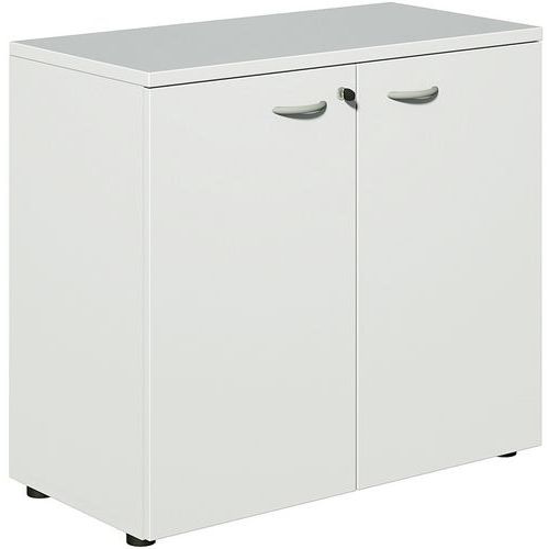 Armoire à Portes Battantes Practika H.73xl.80cm Blanc/blanc