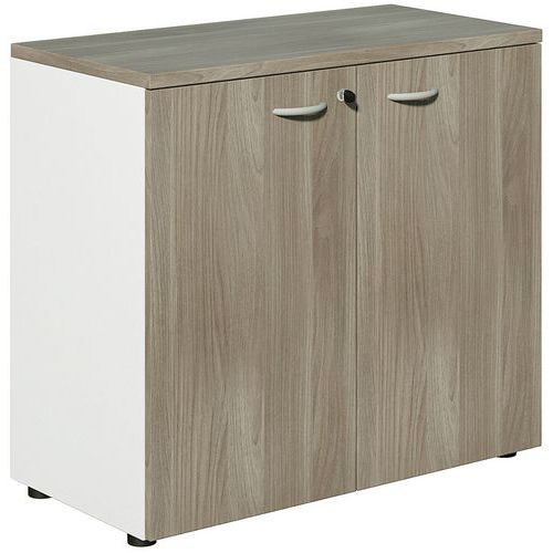 Armoire À Portes Battantes Practika H.73xl.80cm Orme/blanc