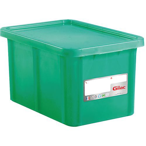 Bac Gerbable Haccp 55l Vert 595x395x320 + C Ouvercle - Pp -