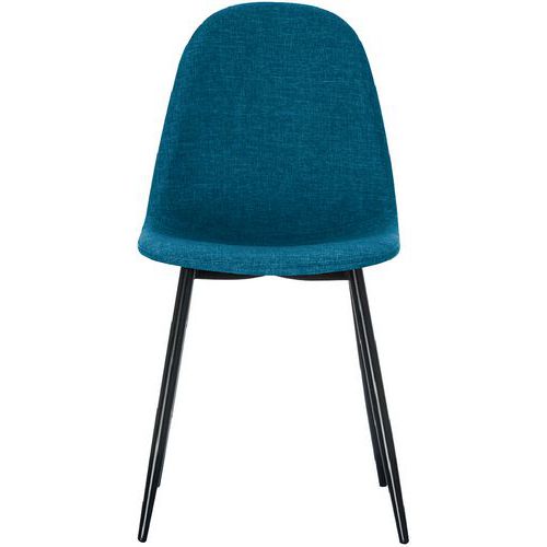 Lot de 2 - Chaises Must Pied Noir Assise Bleue - Paperflow