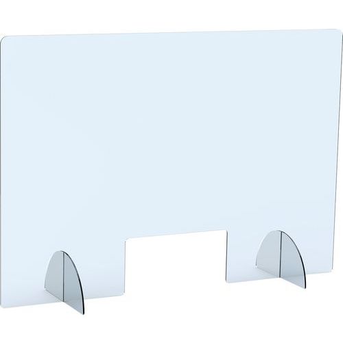 Panneau Protection De Comptoir 98x68 Cm + Passe Docs 15 Cm