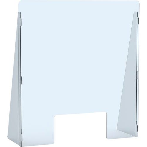 Panneau Protection De Comptoir 68x74 Cm + Passe Docs 15 Cm