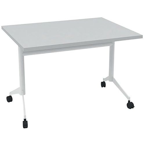 Table De Réunion 120x80x73 Pop-up - Gris/blanc