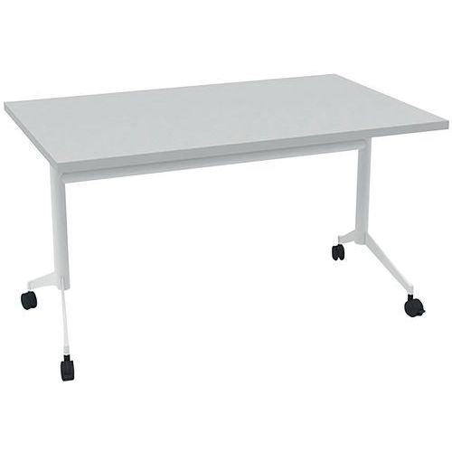 Table De Réunion 140x80x73 Pop-up - Gris/blanc