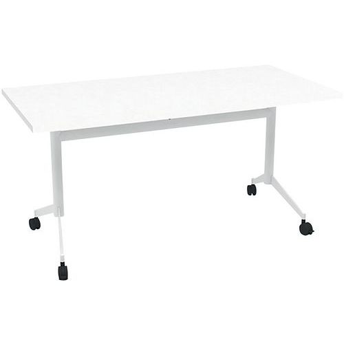 Table De Réunion 140x70x73 Pop-up - Blanc/blanc