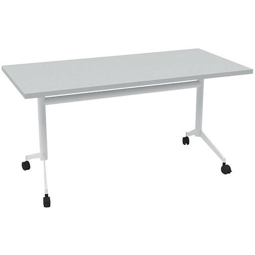 Table De Réunion 140x70x73 Pop-up - Gris/blanc