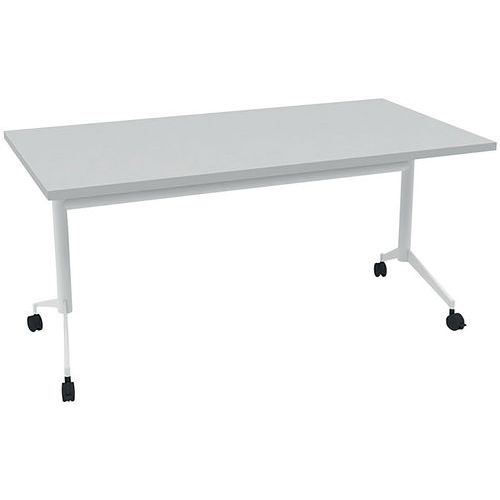 Table De Réunion 160x80x73 Pop-up - Gris/blanc