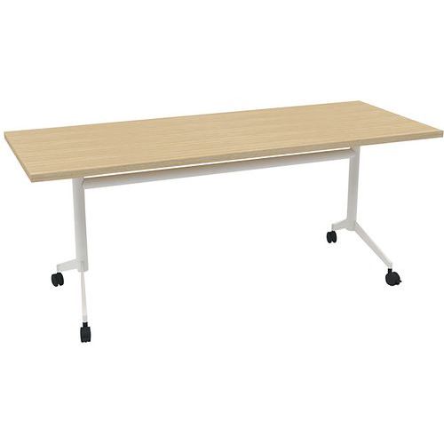 Table De Réunion 180x70x73 Pop-up - Chêne/blanc