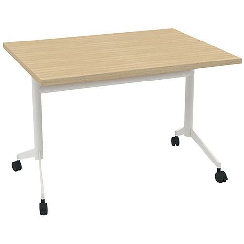 Table De Réunion 120x80x73 Pop-up - Chêne/blanc