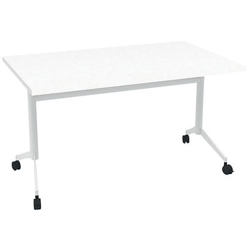 Table De Réunion 140x80x73 Pop-up - Blanc/blanc