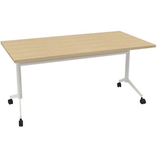 Table De Réunion 160x80x73 Pop-up - Chêne/blanc