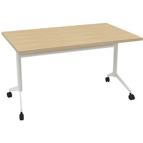 Table De Réunion 140x80x73 Pop-up - Chêne/blanc