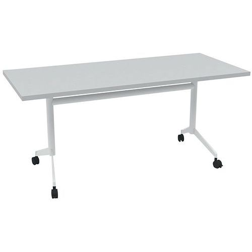 Table De Réunion 160x70x73 Pop-up - Gris/blanc