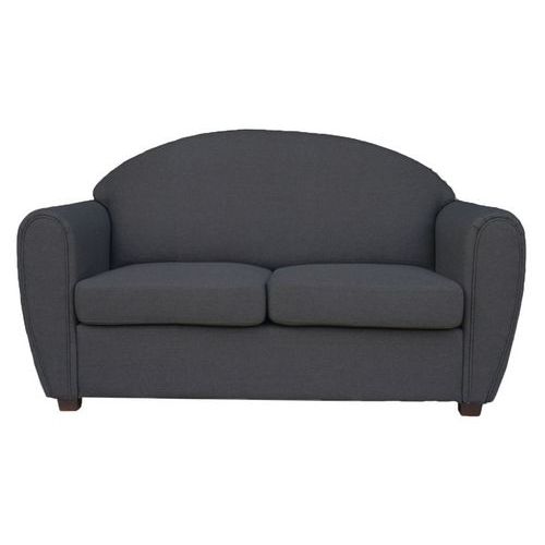 MMP - Canapé 2 places West tissu polyester chiné anthracite - Gris foncé - Confort et design pour votre salon