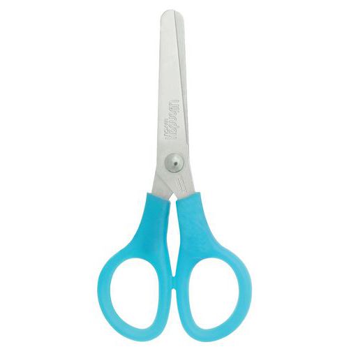 Wonday - Ciseaux écolier bouts ronds 10 cm Droitier Bleu Inox - Recyclable 100%