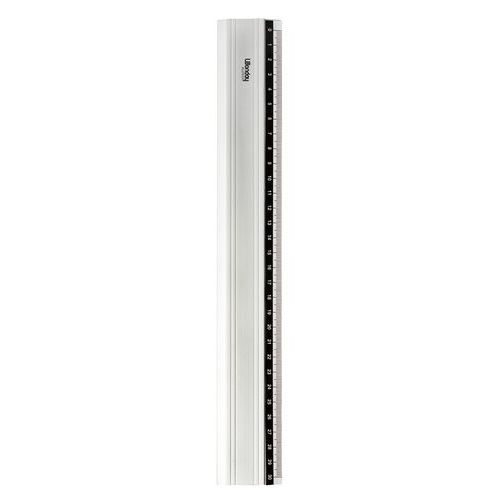 Wonday - Règle plate aluminium 30 cm - Gris - Anti-dérapante et recyclable