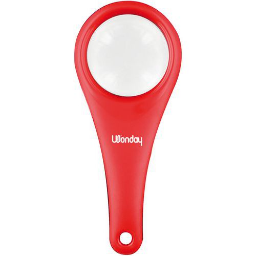 Wonday - Loupe 45 mm Bleu - Grossissement 4x - Lentille Ø 45 mm - Emballage recyclable