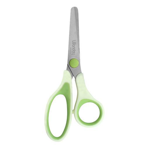 Wonday - Ciseaux bouts ronds 13cm Gris - Lame Inox - Droitier - 60% Recyclé - Éco-responsable