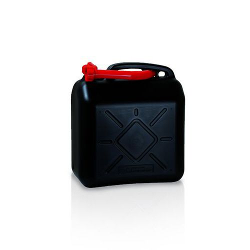 Bidon Carburant Plastique Noir 20L UN - Stockage Sécurisé - Polyéthylène Résistant