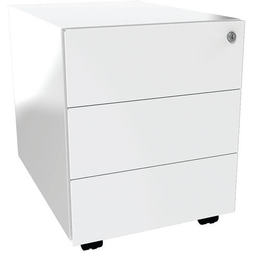 Robberechts - Caisson mobile métal 3 tiroirs blanc - Aluminium - 22kg - Éco-responsable