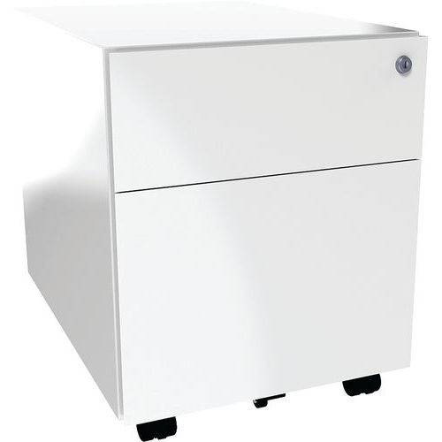 Robberechts - Caisson mobile métal 2 tiroirs - Blanc - Aluminium - Mobile et Éco-responsable