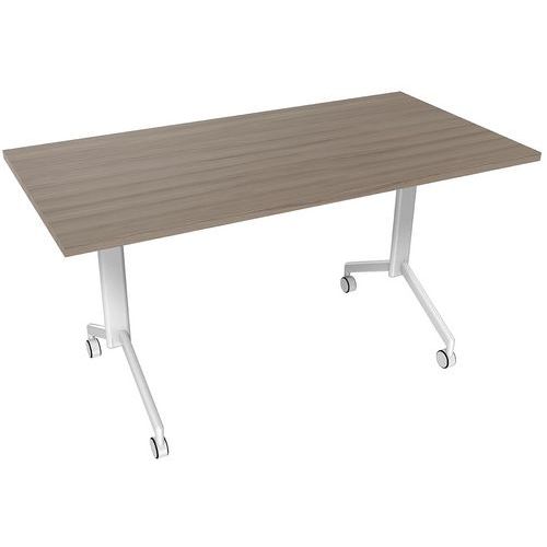 Table Abbatante Droite 140x70cm Orme/blanc