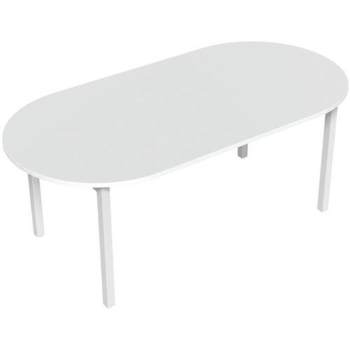 Table De Réunion Oblong 200cm Blanc/blanc