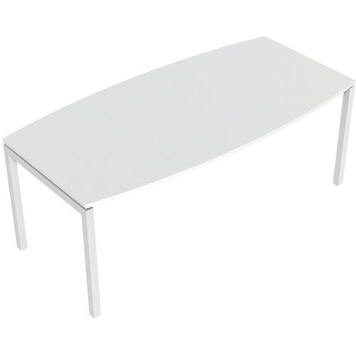 Table De Réunion Tonneau 200cm Blanc/blanc