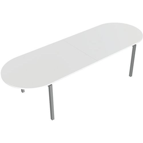 Table De Réunion Oblong 300cm Blanc/alu