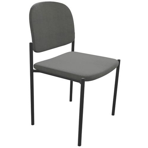 Chaise Luca Grise - Structure Noire