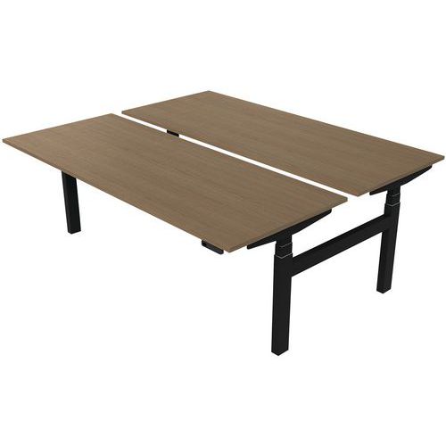 Robberechts - Bureau bench électrique VENTA Orme/Aluminium L.140xP.168 cm - Éco-responsable et recyclable