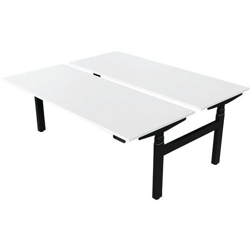 Bureau Bench L.120xp.168 Cm Venta Blanc/aluminium