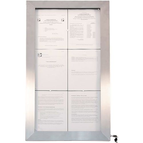 Affichage Extérieur Led 6 Vues En Inox 99x52x5 Cm