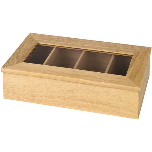 Boîte à thé en bois pour 30 scahets Boîte à thé en bois pour 30 scahets