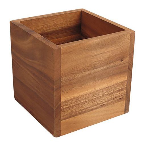 Boite En Acacia Pour Buffet 14x14x14 Cm