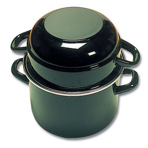 Cocotte à Moules En Inox 18x18 Cm 2l Noir