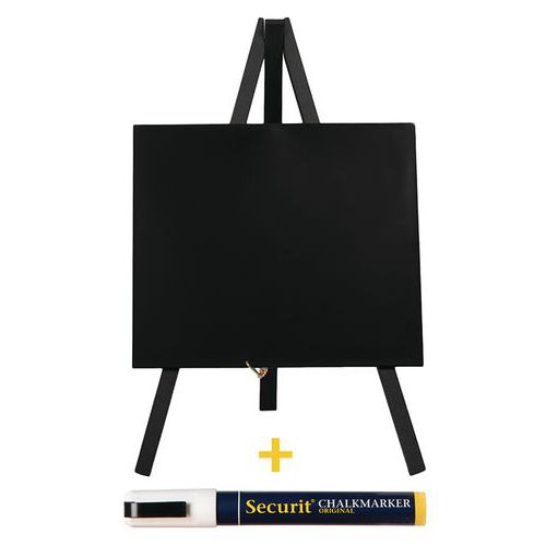 Mini Ardoise+feutre En Bois Coloris Noir