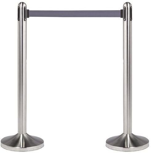 Poteau Corde Retarctable En Inox 100 Cm Gris