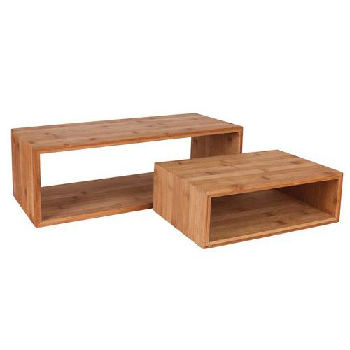 Lot de 2 supports buffet en bambou Lot de 2 supports buffet en bambou