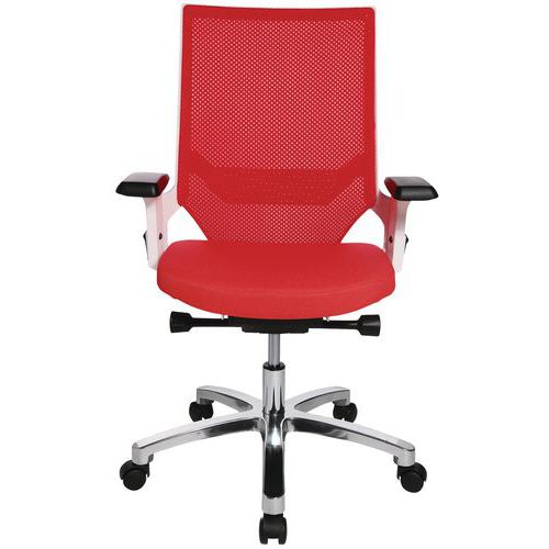 Siège De Bureau Autosyncron-1 Rouge - Piétement Alu