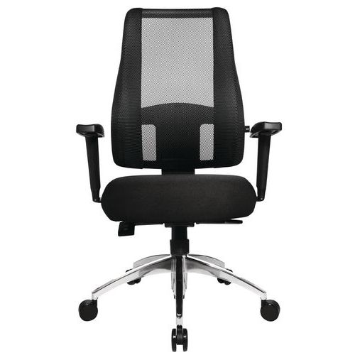 Siège De Bureau Lady Sitness Deluxe Noir / Piétement Alu