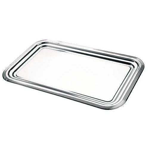 Plateau de service en inox 53 x 32,5 cm-Party plate Plateau de service en inox 53 x 32,5 cm-Party plate