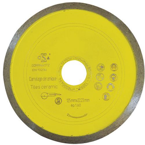 Disque à Tronçonner Pour Carrelage 125x22.23mm - Manutan