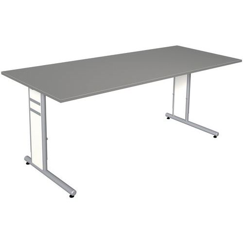 Kerkmann - Bureau droit Form 4 180 cm Gris - Hauteur réglable 68-82 cm - Charge 100 kg - Éco-responsable