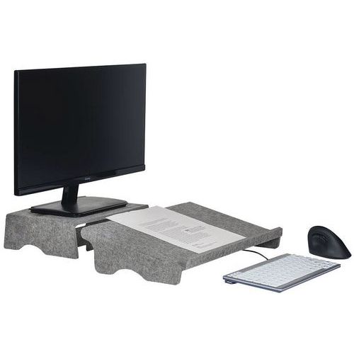 Bakker Elkhuizen - Porte document ergonomique Q-doc 100 - Liège Gris Foncé/Clair - 505x285x100mm - Éco-responsable