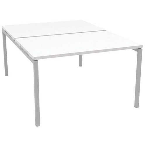 Bureau Bench L.120xp.163cm Idea Pied 01 Blanc/aluminium